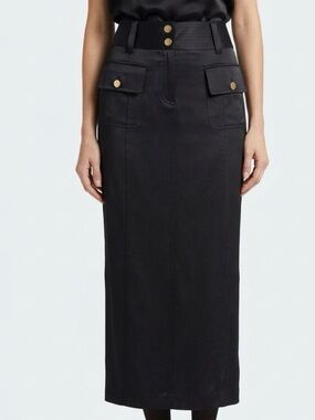 Esther Chen midi pencil skirt size 4 black